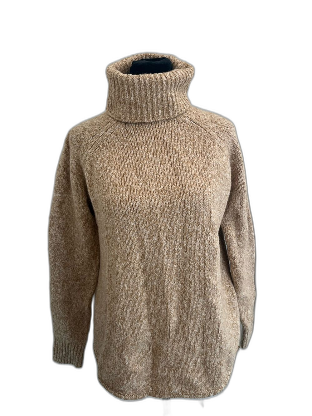 Michael Kors Camel Turtleneck Sweater Women’s Small Chunky Knit